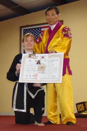 Photo of Kuk Sa Nim & Marianne Dyson 2-20-10.