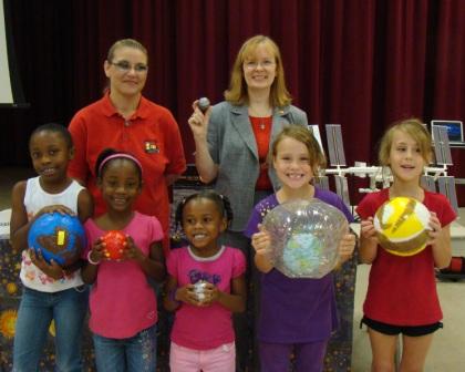 With Bay City librarian Andrea Savage.